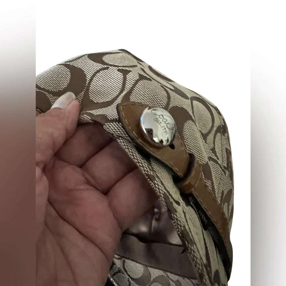 Coach Vintage Signature Karee Newsboy Cap Hat Khaki Doe Size M/L✨ - Picture 5 of 5